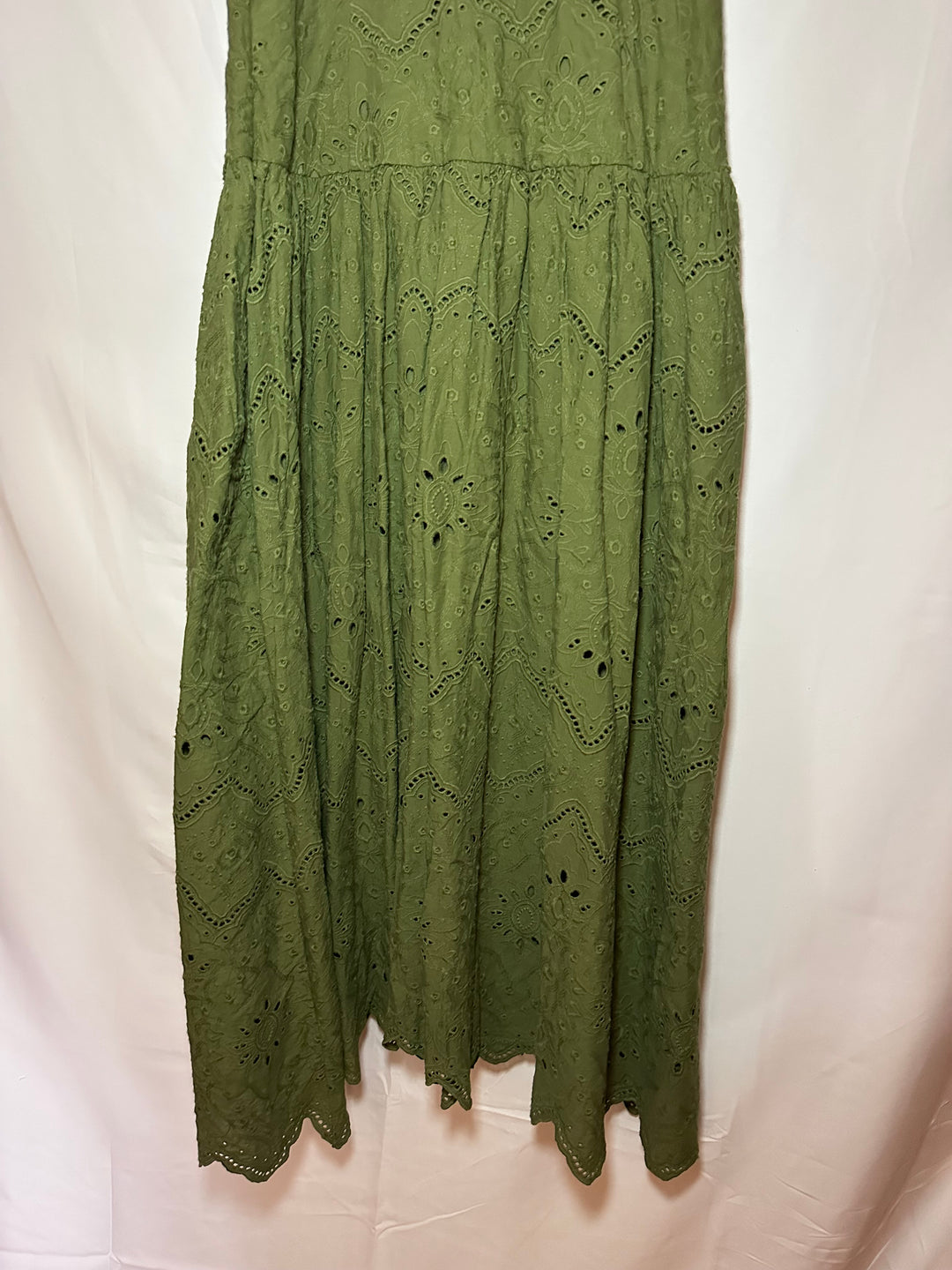 House of Harlow | Green Eyelet Midi, 2