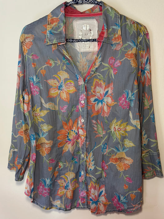 Cino | Floral Long Sleeve Button Down