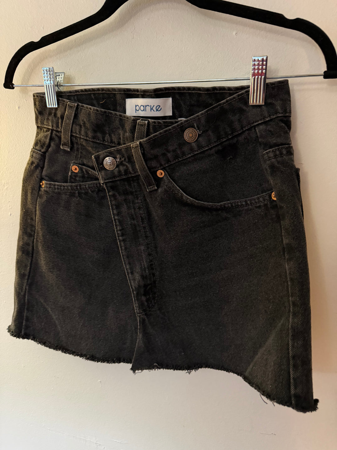 Parke | Crossover Denim Skirt, XS