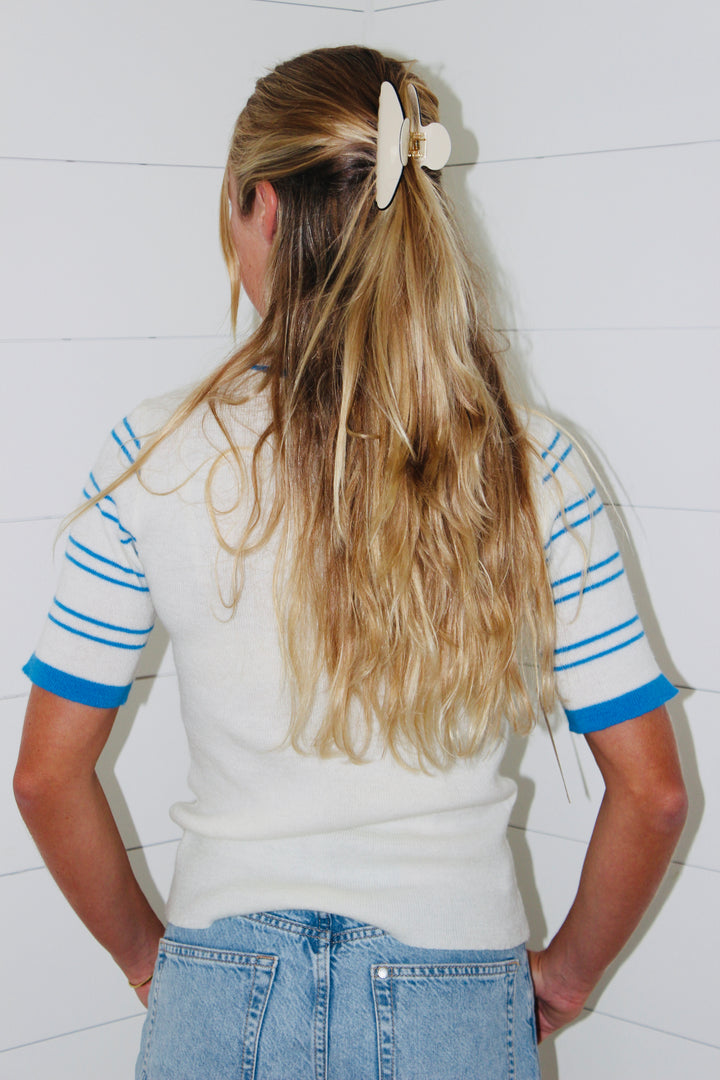 Endsley | Collared Striped Sweater, S