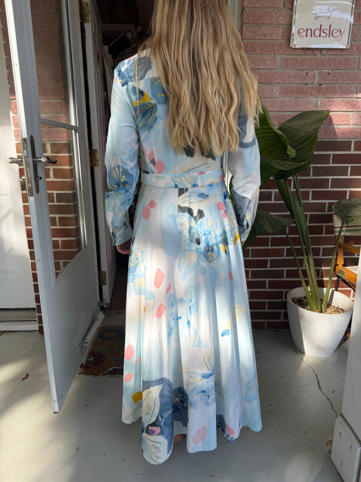 Leo Lin | Long Sleeve Belted Dress, M/L