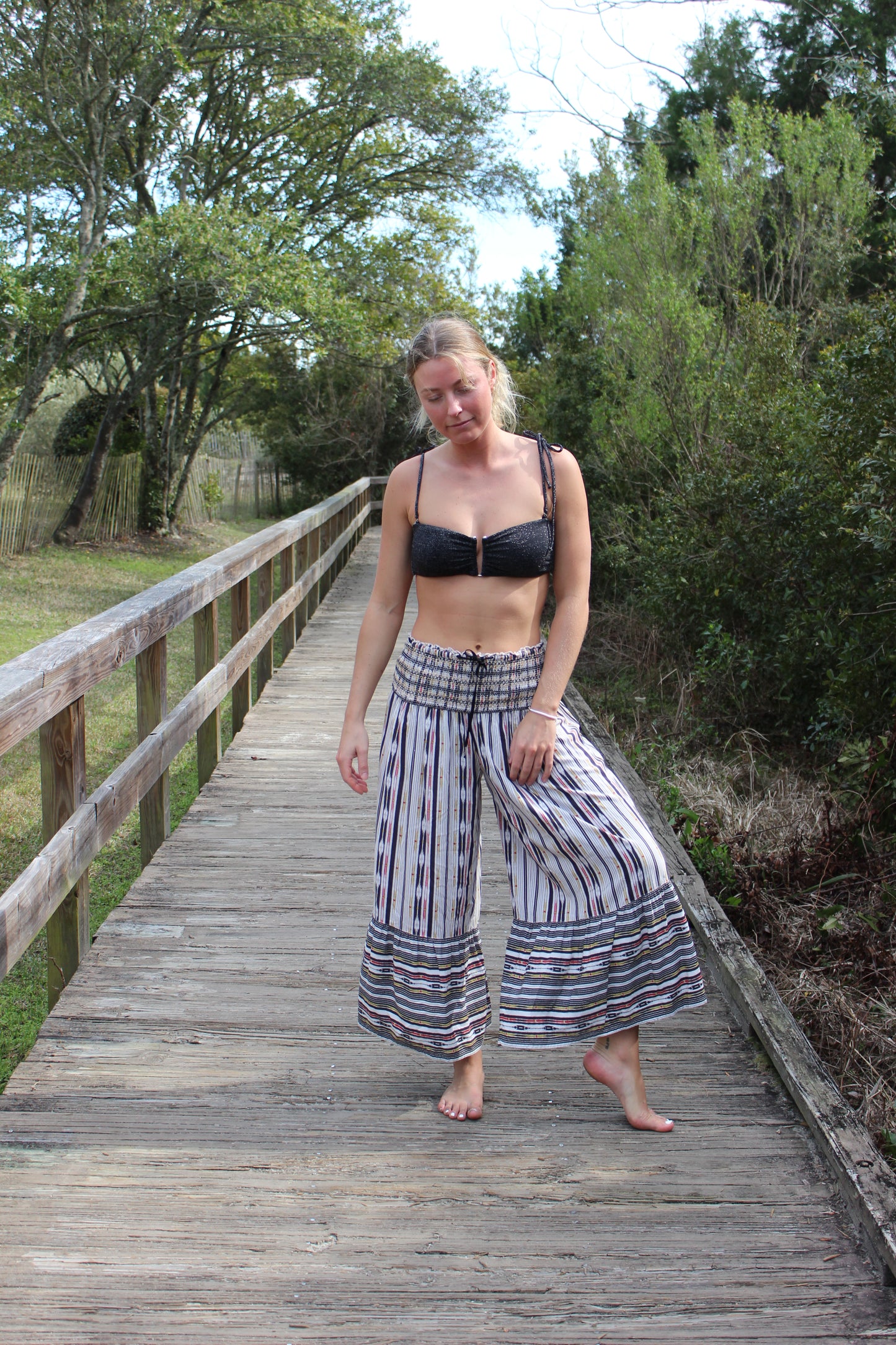 Maeve | Boho Smocked Pants, XS