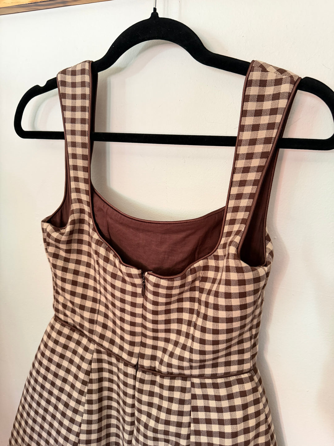 Couper | Lally Gingham Bubble Mini Dress, XS