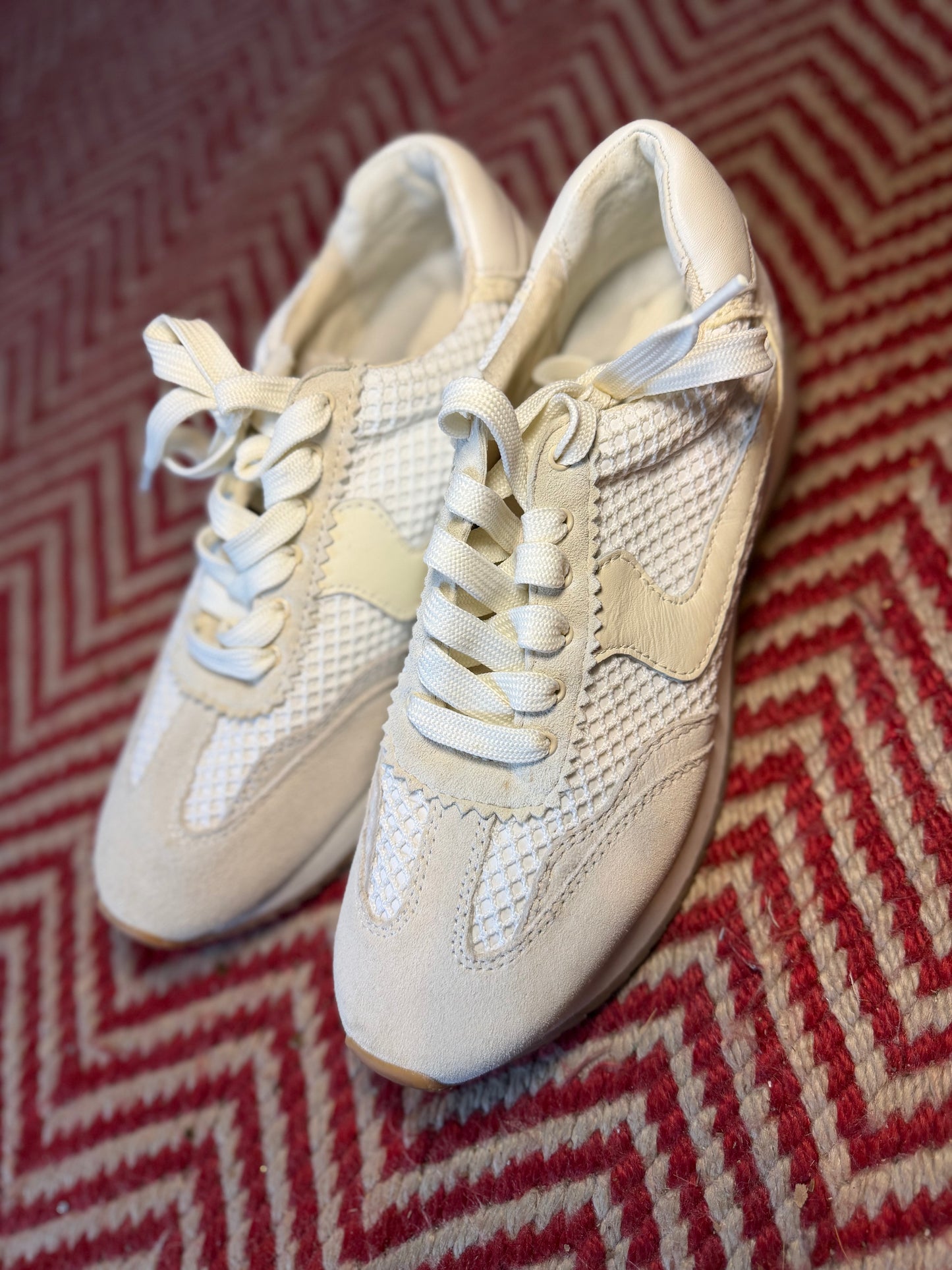 Dolce Vita | White Woven Mesh Sneakers, 9