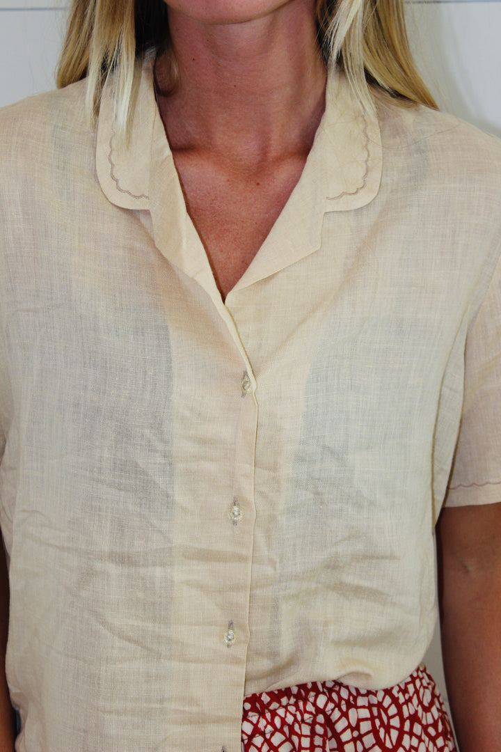 Vintage Linen Button Down