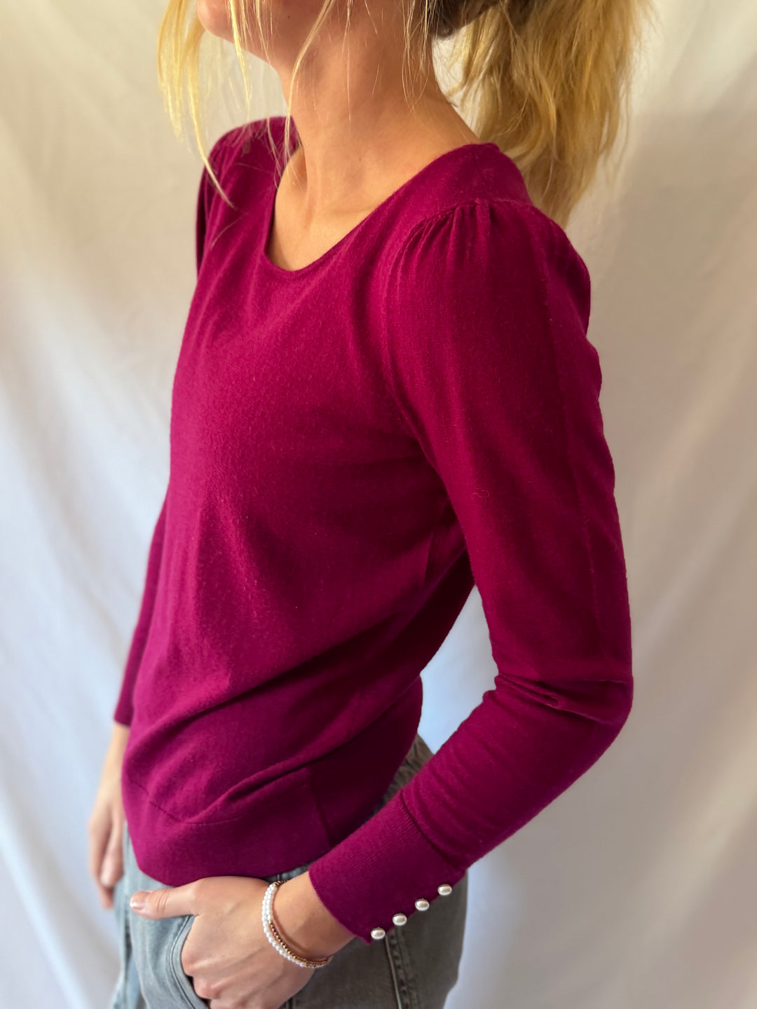 Talbots | Pearl Sleeve Sweater, L