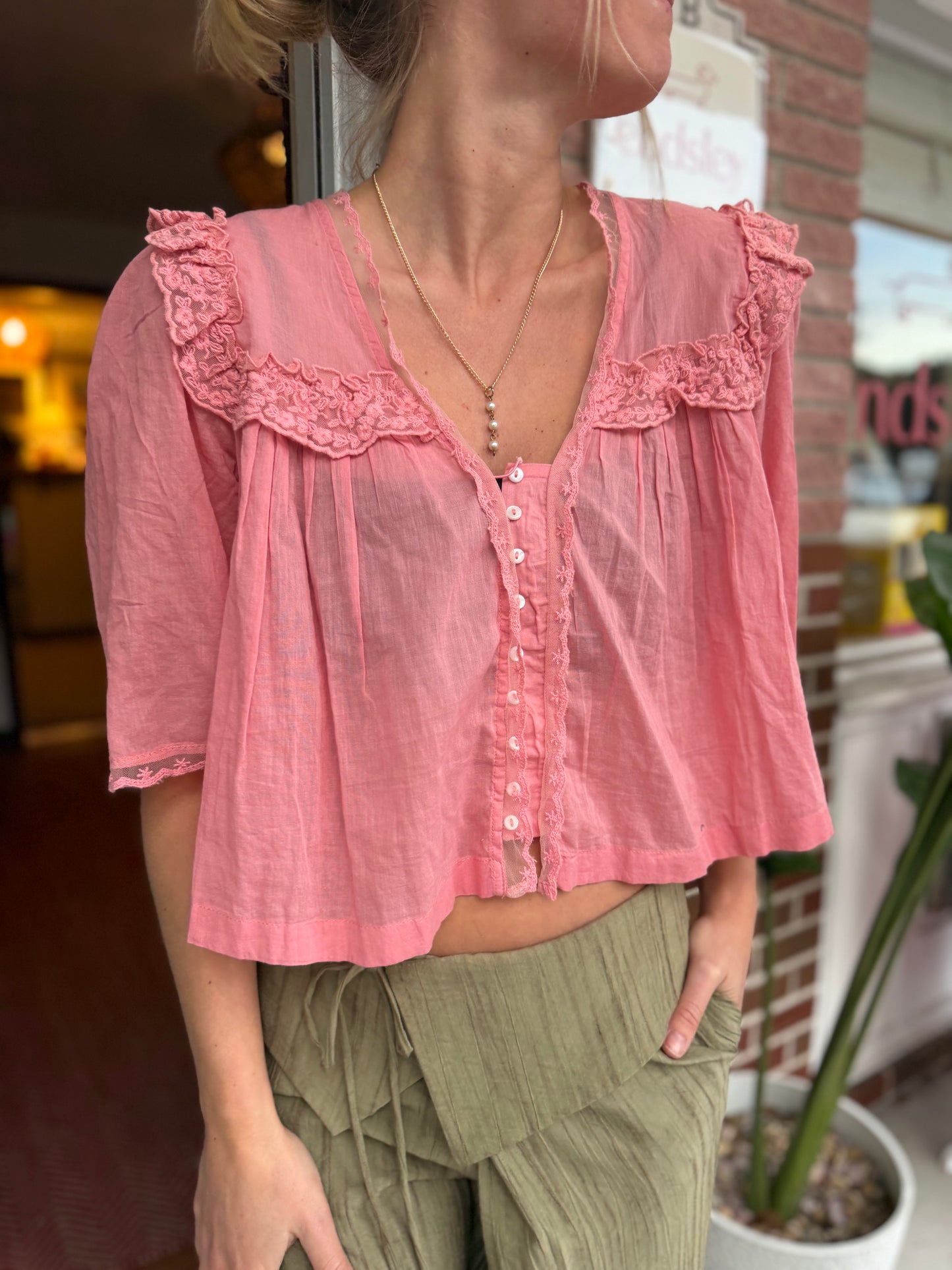 Free People | Boho Flowy Top, S/P