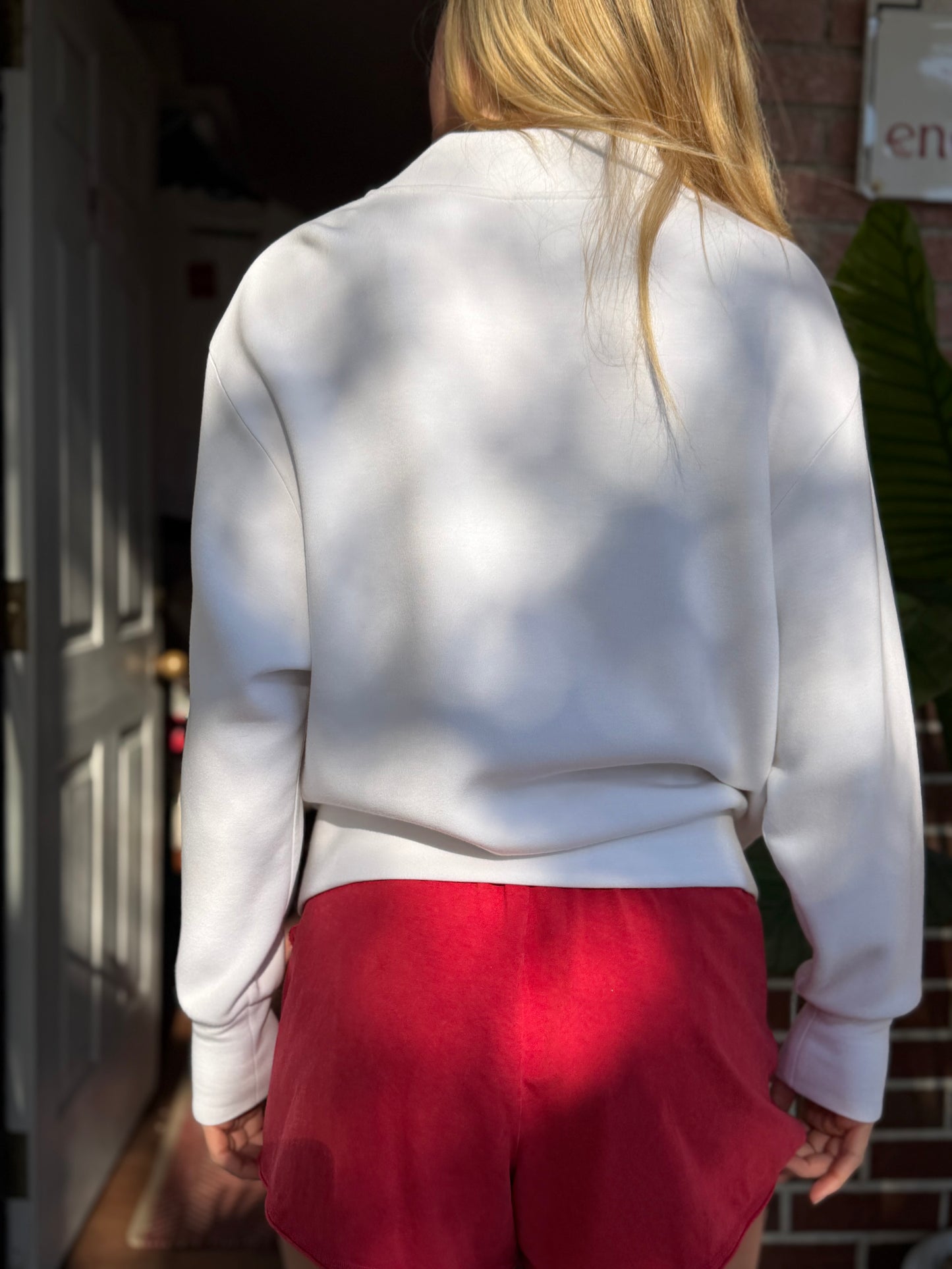 Varley | White DoubleSoft Zip Up, S