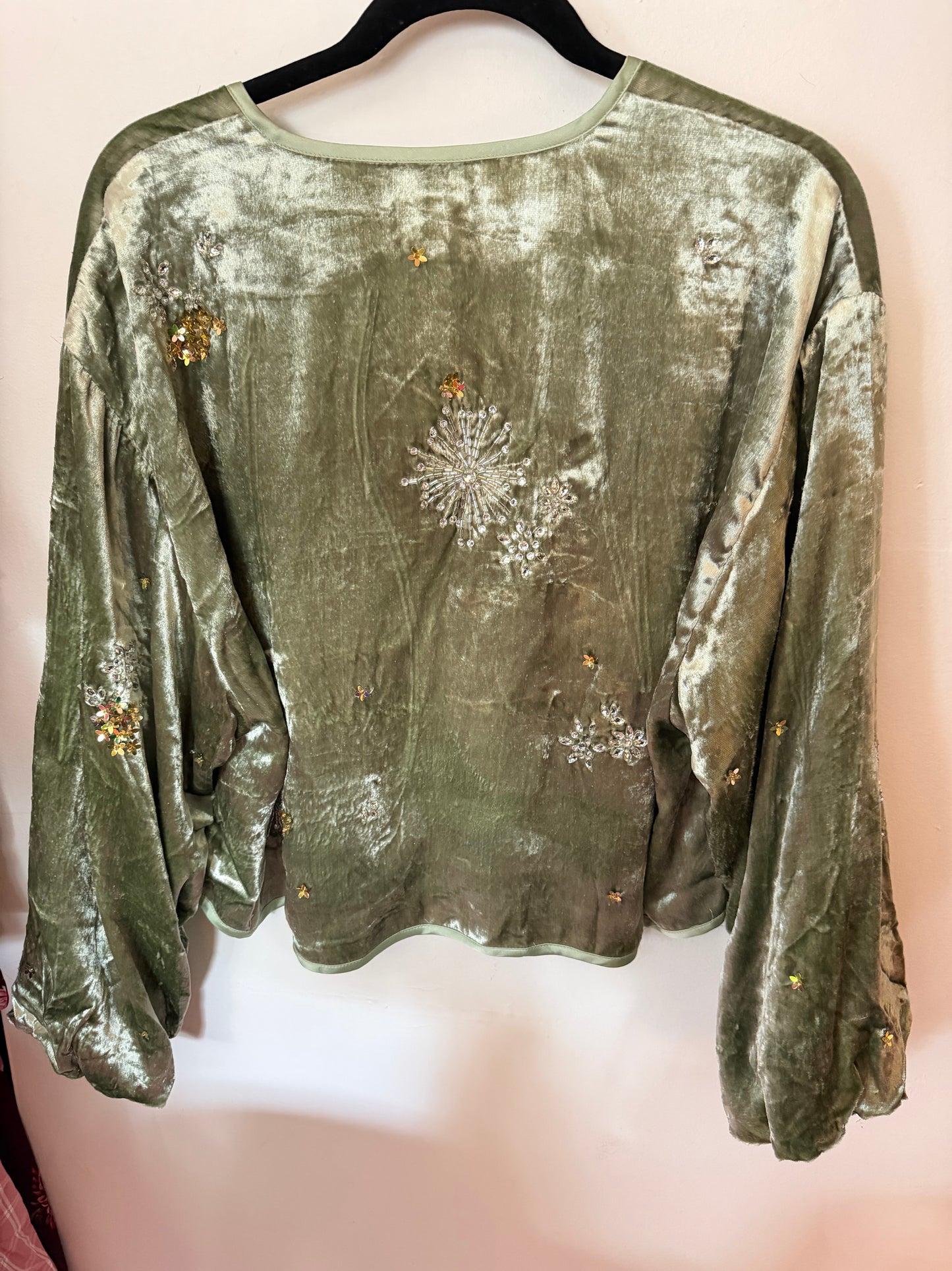 Lyrebird | Velvet Tie Up Top, XS