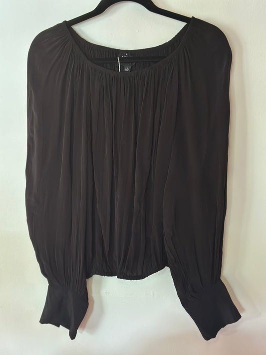 J Crew | Off the Shoulder Silky Black Top