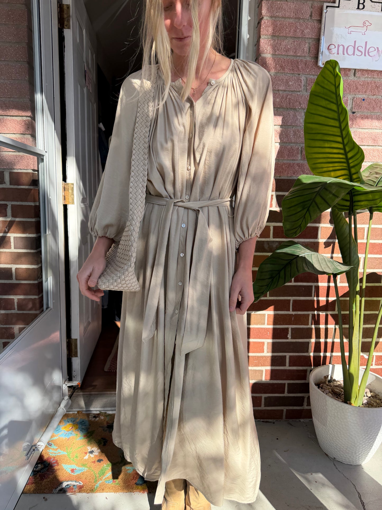 & Other Stories | Button Down Tie Waist Dress, XS