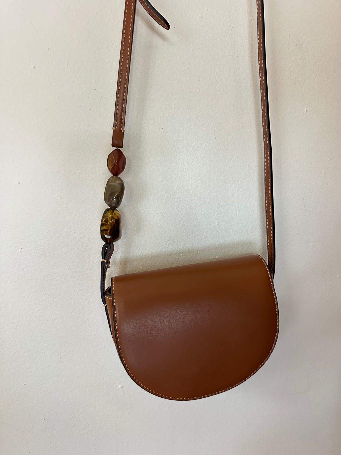 Zara  | Beaded Detail Brown Purse