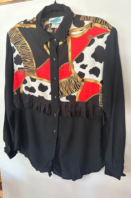 Susan Graver | Vintage Western Print Top