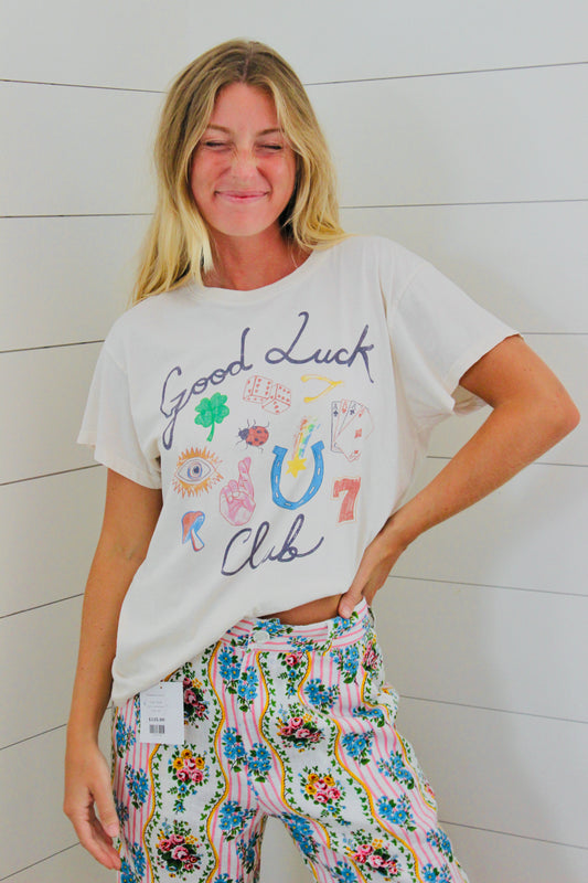 LETLUV  x Anthropologie | Good Luck Graphic Tee, L