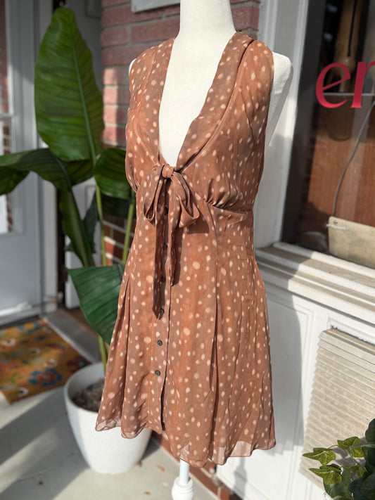 Frankies Bikinis | Bloom Chiffon Mini Dress, XL