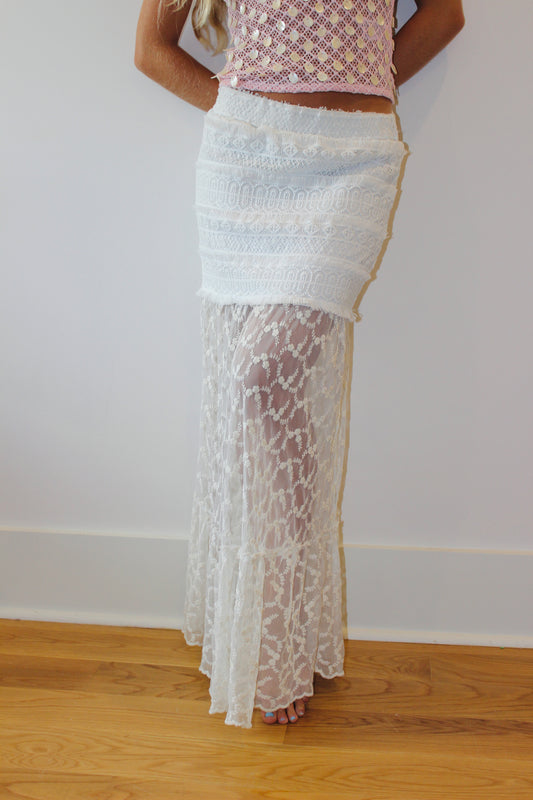 Gimmick | Lace Maxi Skirt, S
