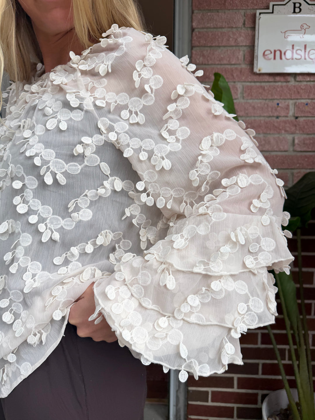 MINT | Sheer Textured Blouse, 14