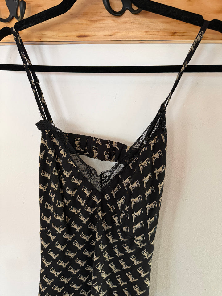 Bobbles &amp; Lace | Maxi Boot Print Dress, S