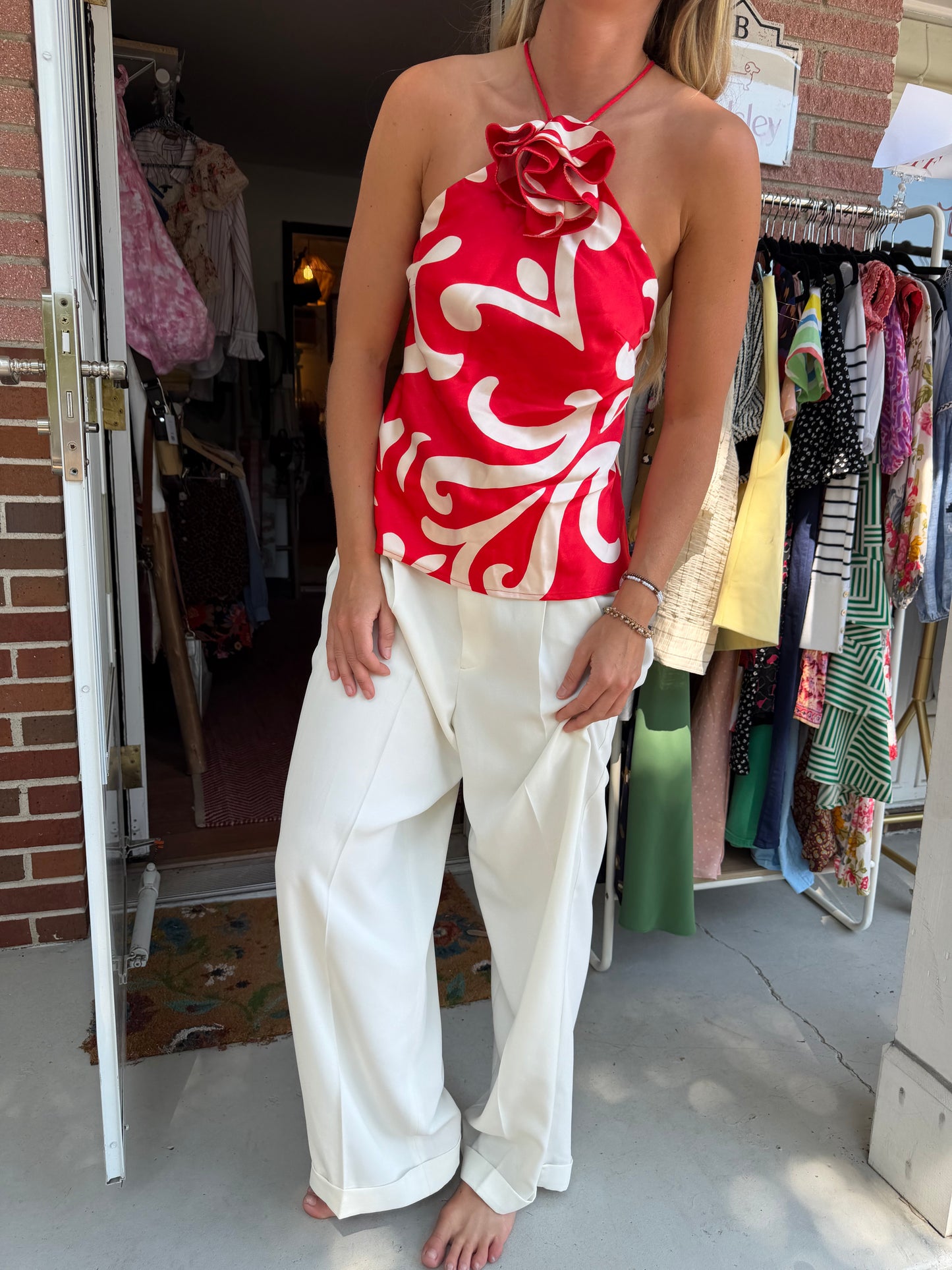 Mango | Silky Flower Top, M
