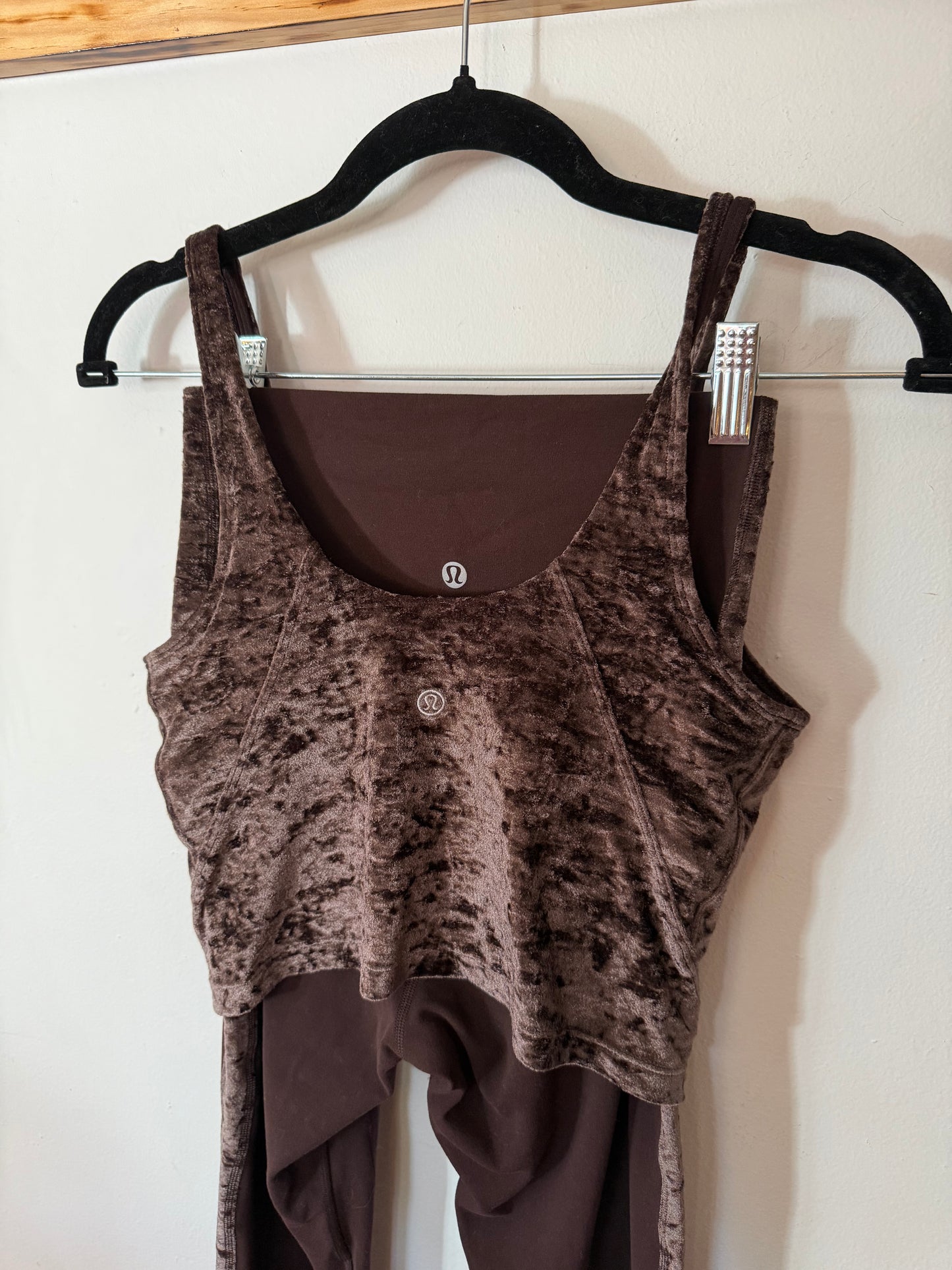 Lululemon | Brown Velvet Workout Set, 6