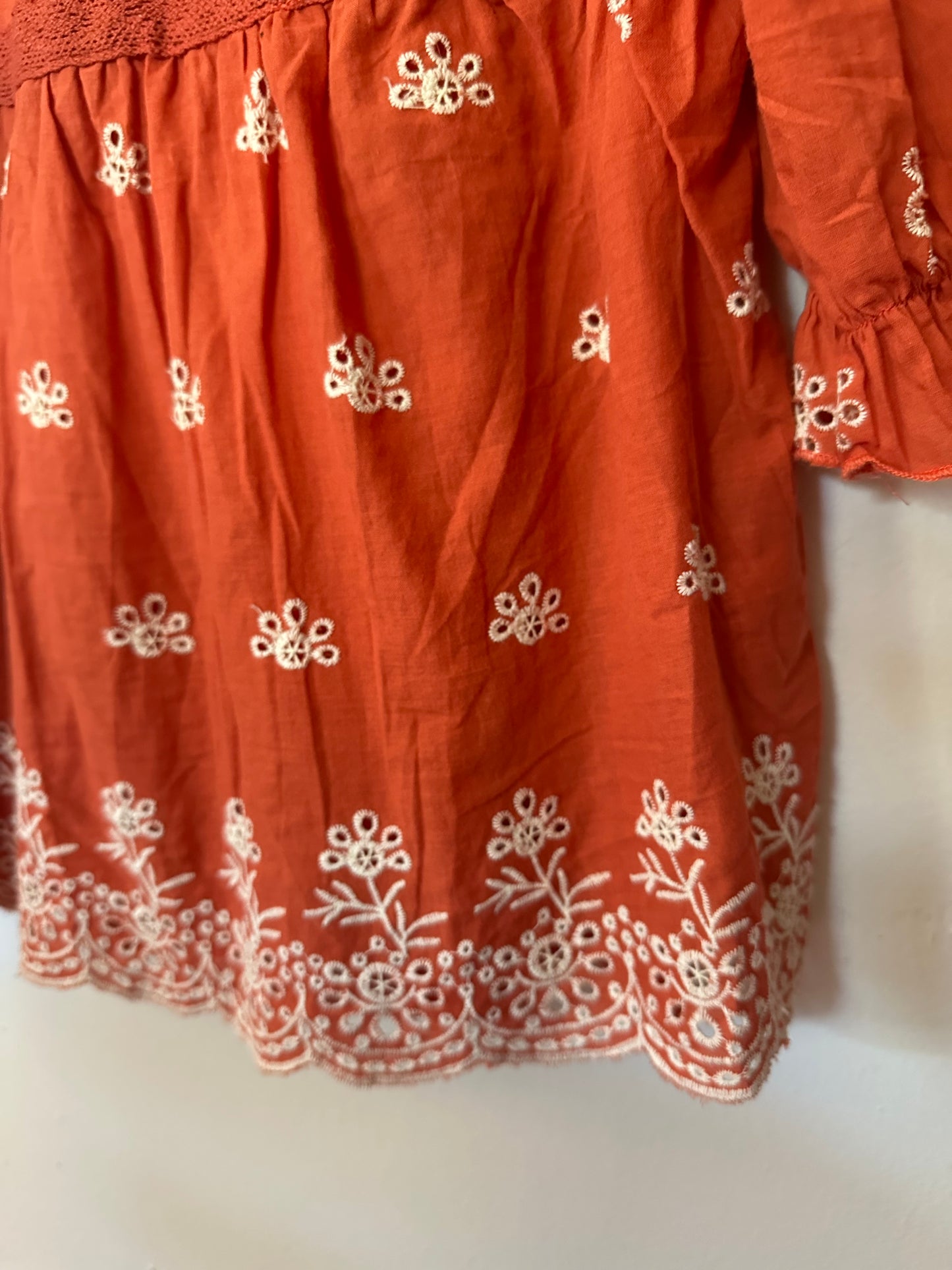 Aly Daly | Orange Eyelet Dress, L