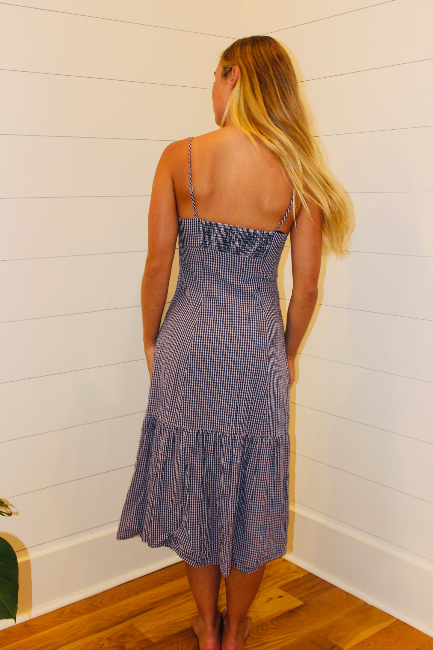 Rails  | Gingham Midi Dress, S