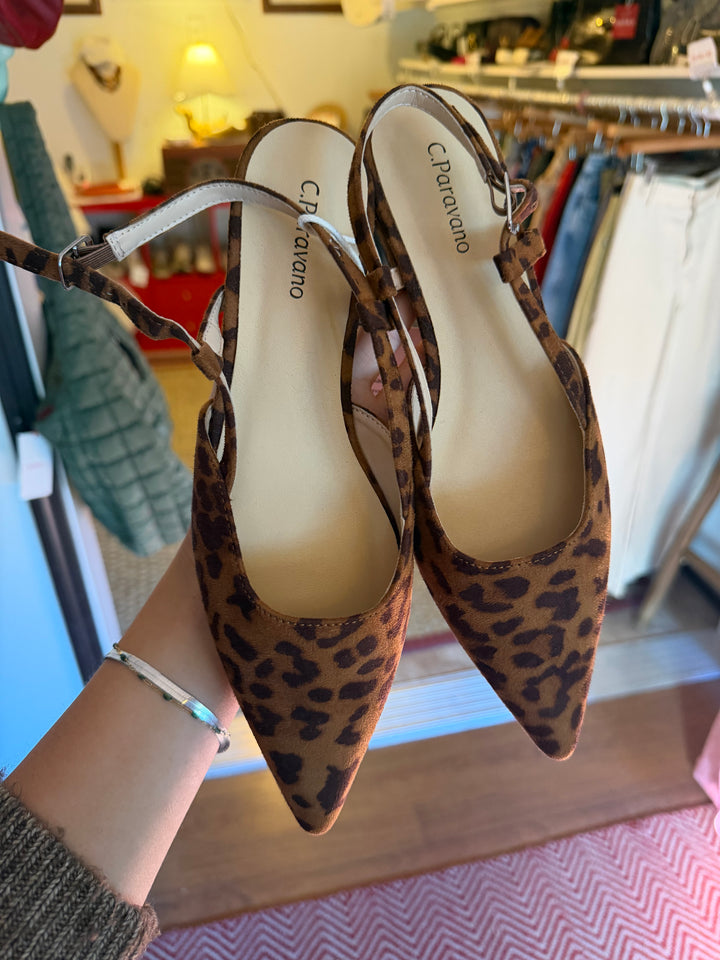 C. Paravano  | Sleek Slingback FLats, 37.5