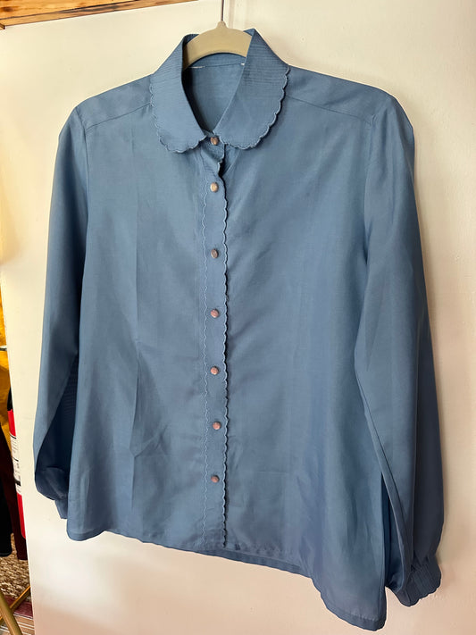 Silk Button Down, S