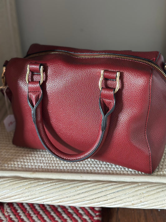 A New Day | Dark Red Faux Leather Purse