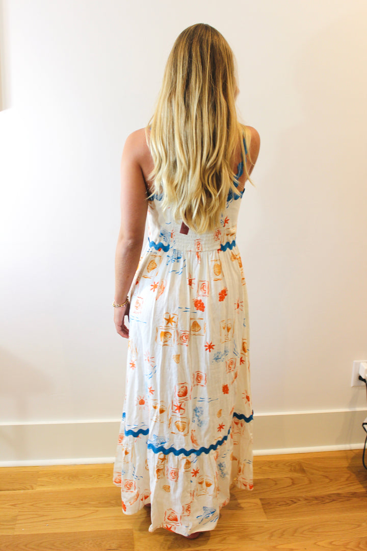 Cece Dresses | Coastal Spritz Print Dress, S
