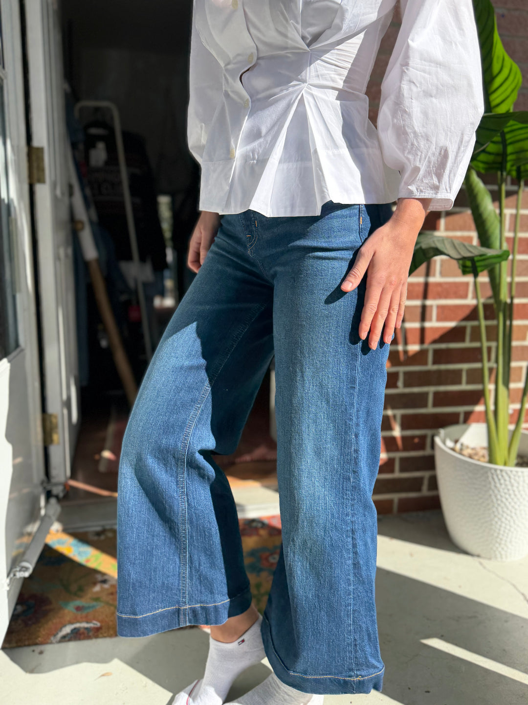 J Crew | Five Pocket Wide Leg Jeans, 25