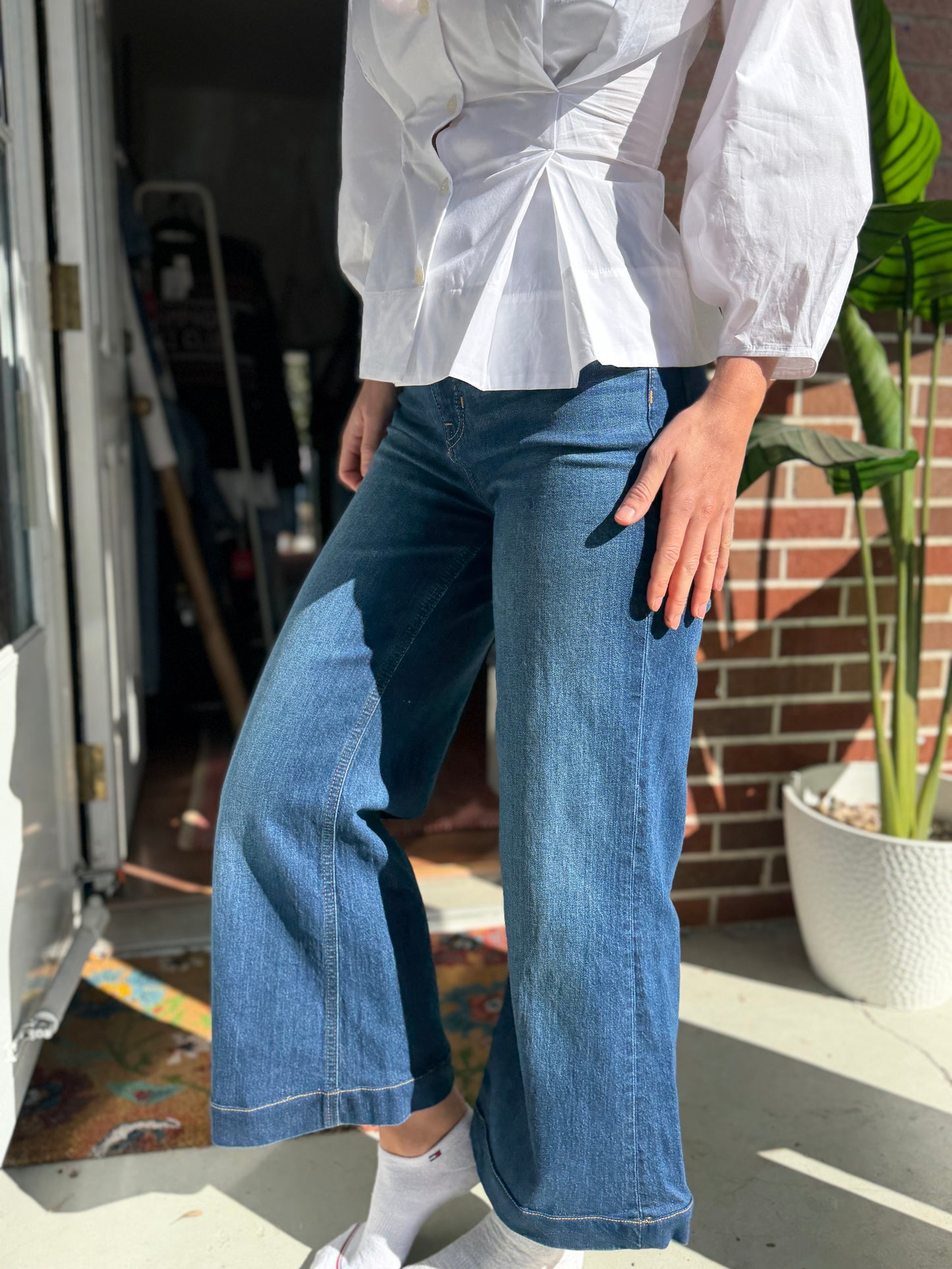 J Crew | Five Pocket Wide Leg Jeans, 25