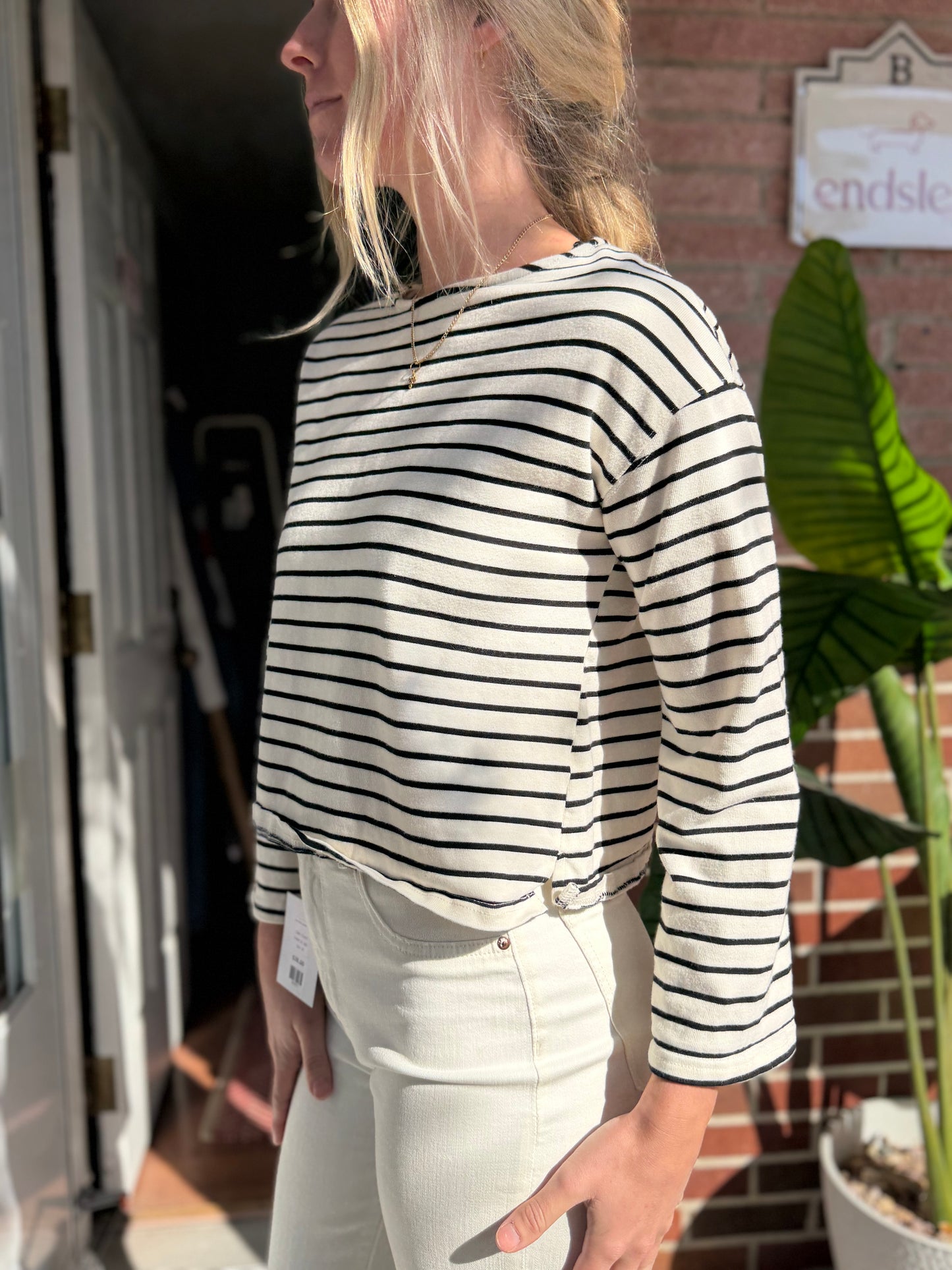 Miou Muse | Striped Long Sleeve, M
