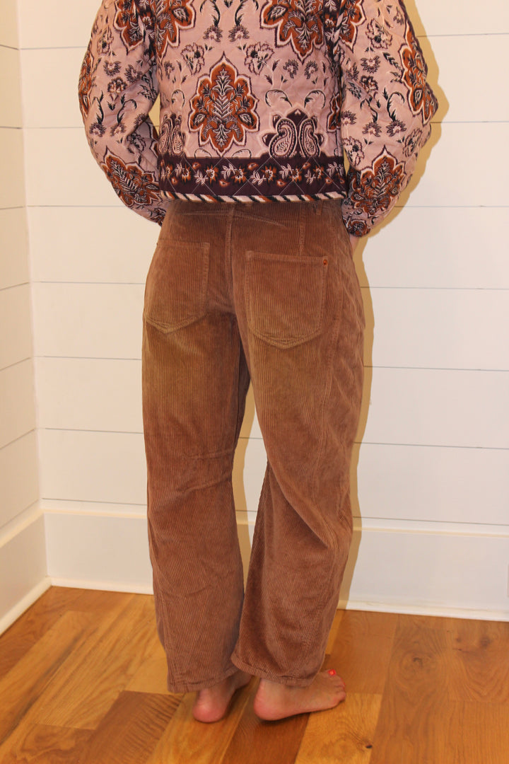 Free People  | Corduroy Barrel Leg Pants, 26