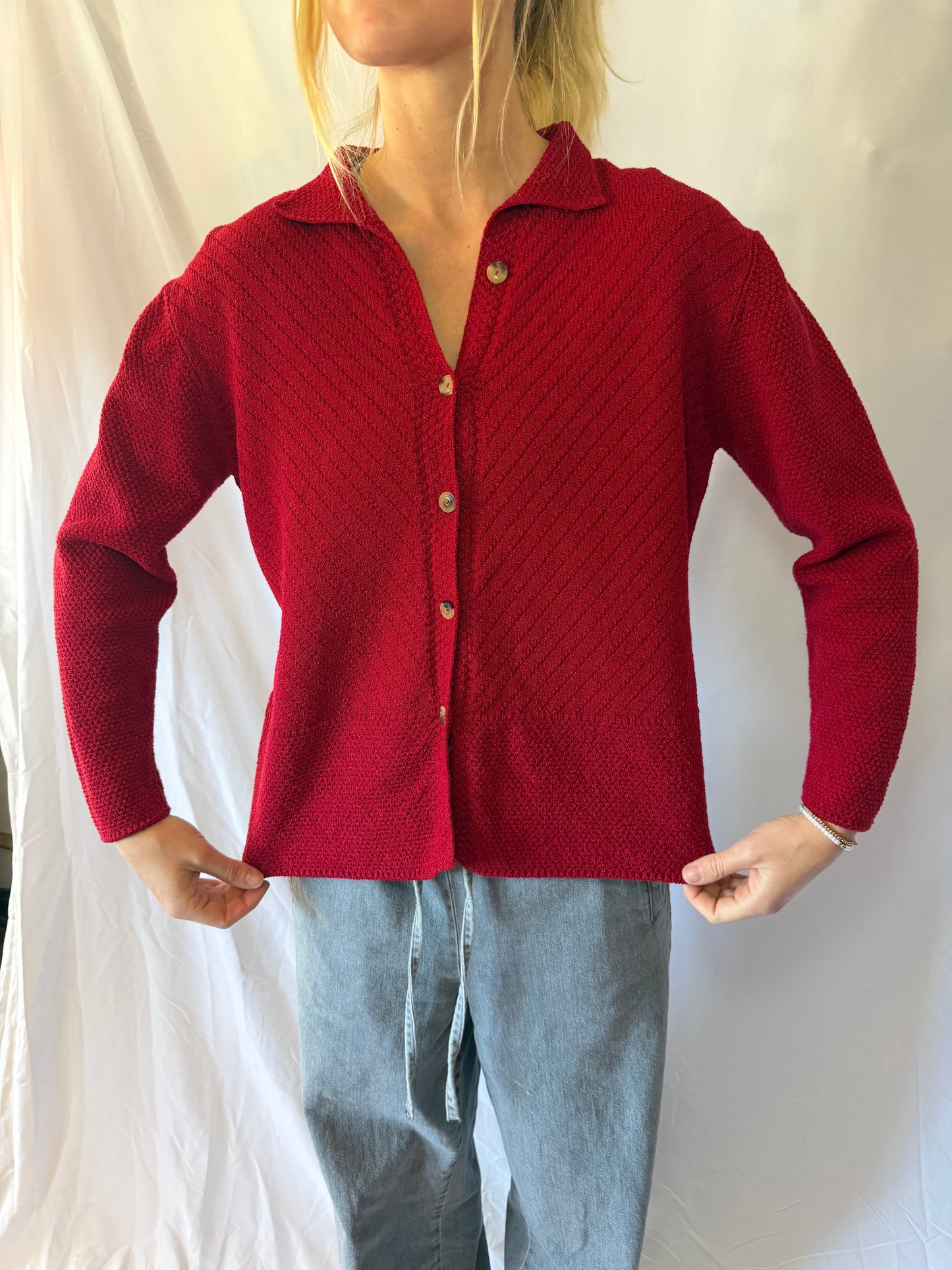 Margaret O'leary | Red Vintage Sweater, M