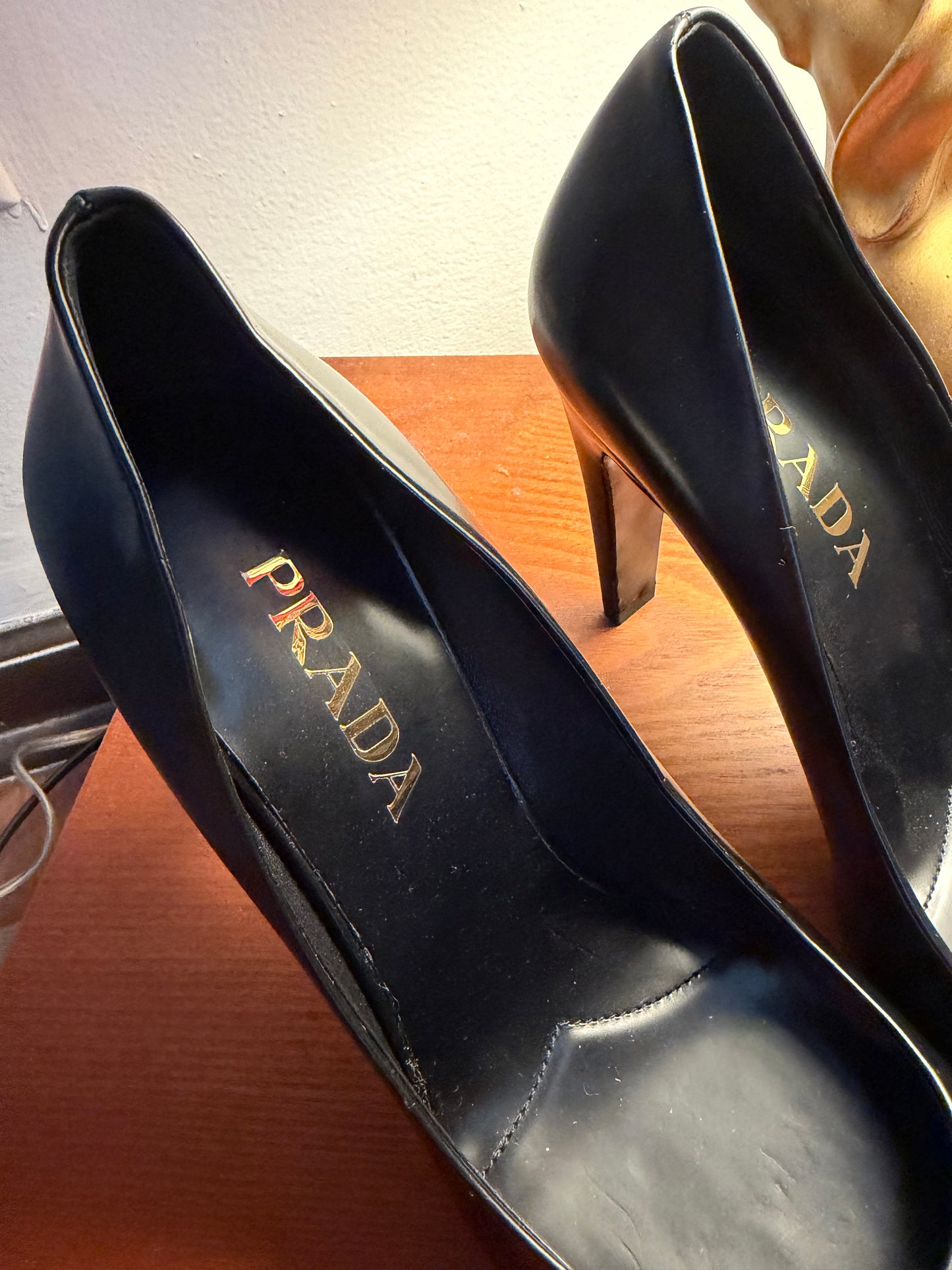 Prada | Black Leather Pumps, 38