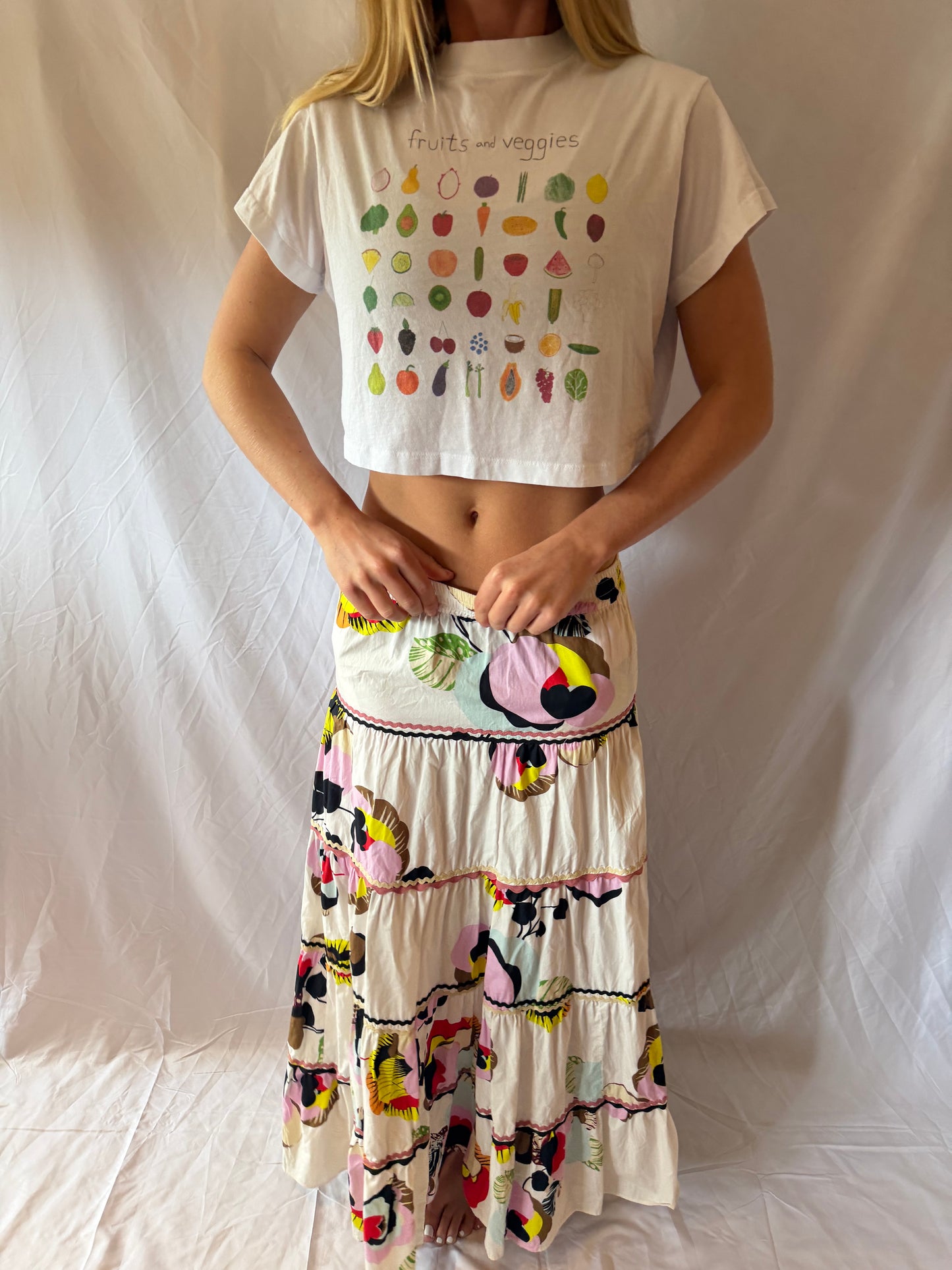 Unfortunate Portrait | Fruit and Veggies Graphic Tee, XS