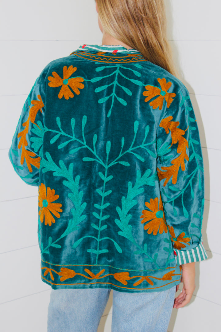 Endsley | Velvet Floral Jacket, OS
