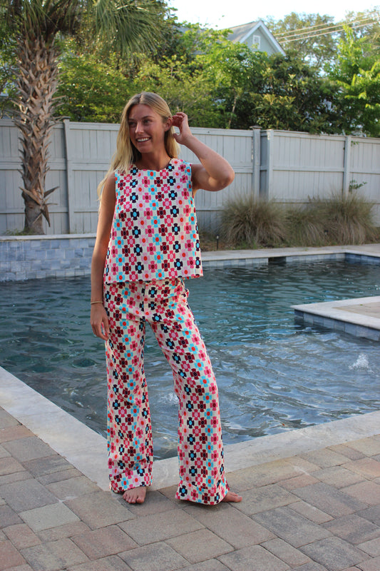 Avara | Floral Pattern Set, L Top, M Bottom