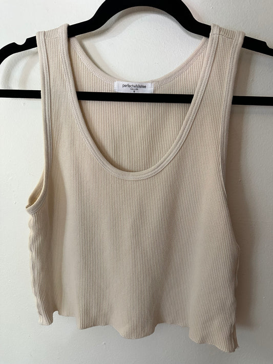 Perfectwhitetee | Beige Tank Top