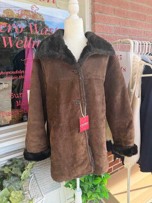 Jones New York Sport | Vintage Brown Suede Shearling, L