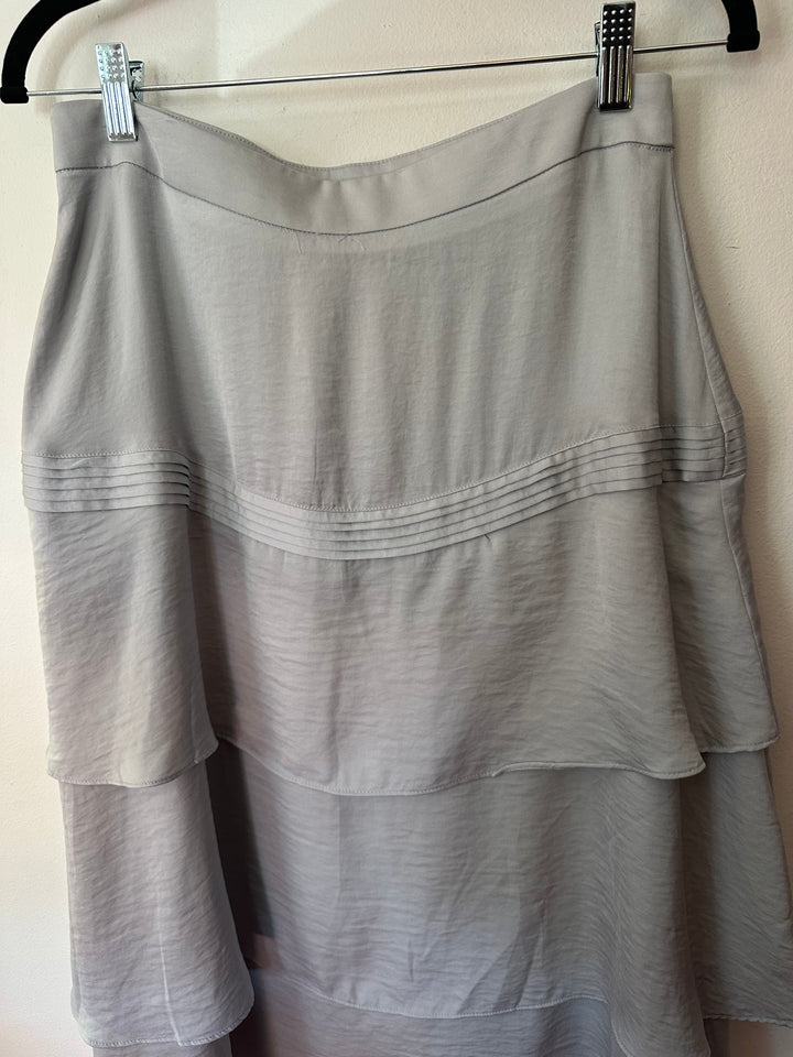 Banana Republic | Gray/Silver Tiered Skirt, 4