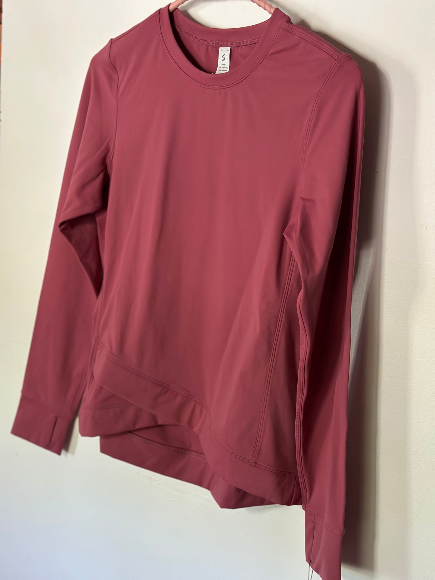 The Gym People | Soft Slim Fit Long Sleeve Crewneck | Dark Pink