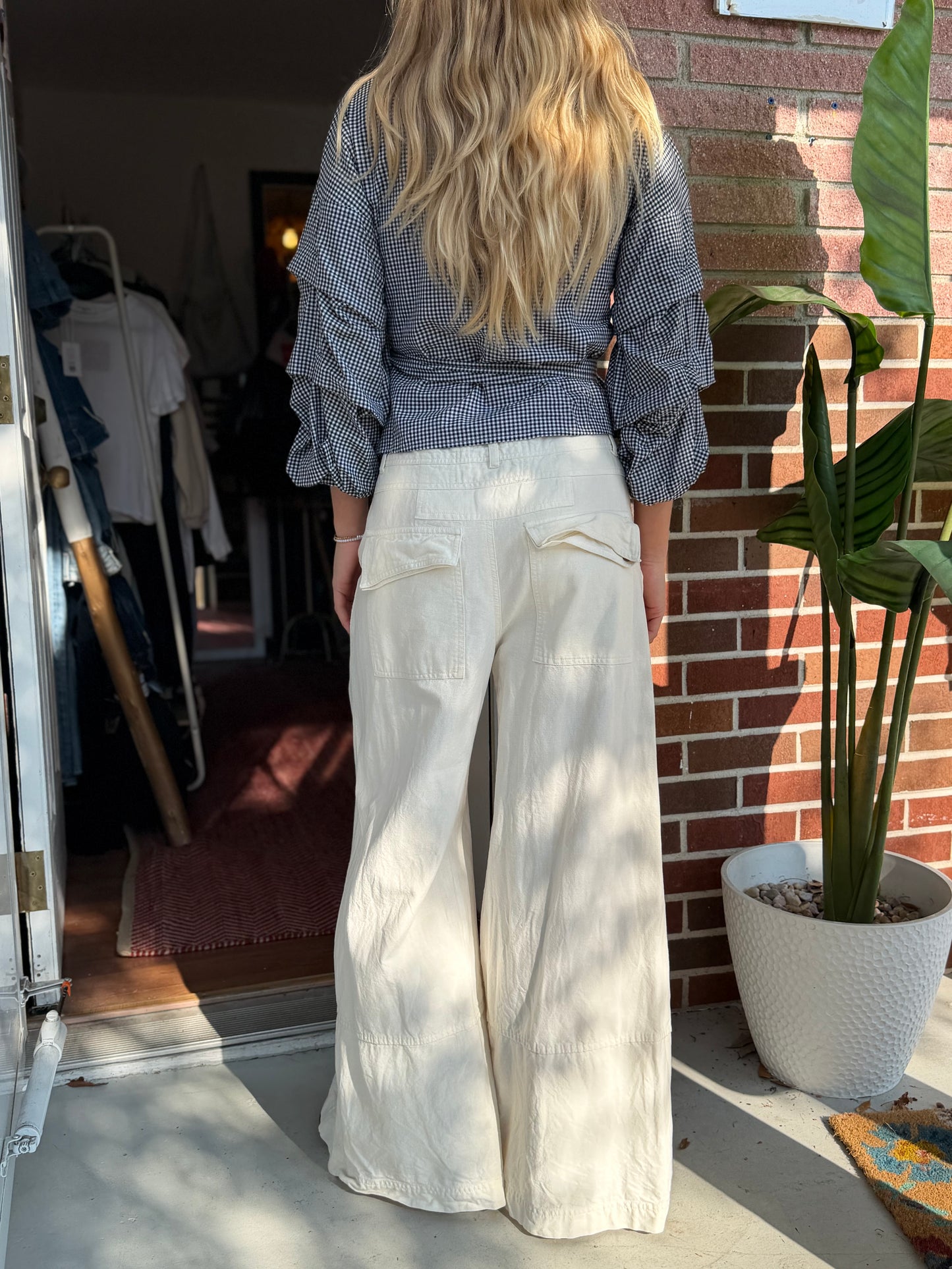 Few Moda | Tie Waist Wrap Top, S