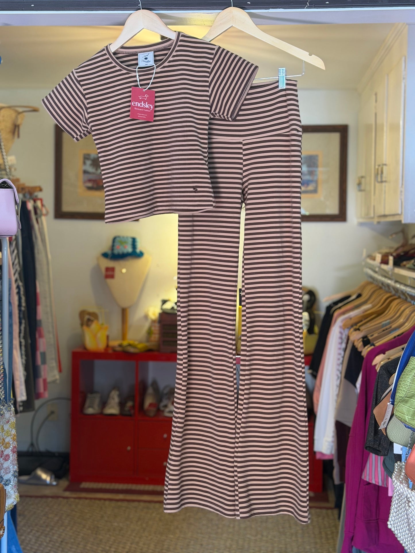 Saint Paradiso | Striped Stretch Set, S