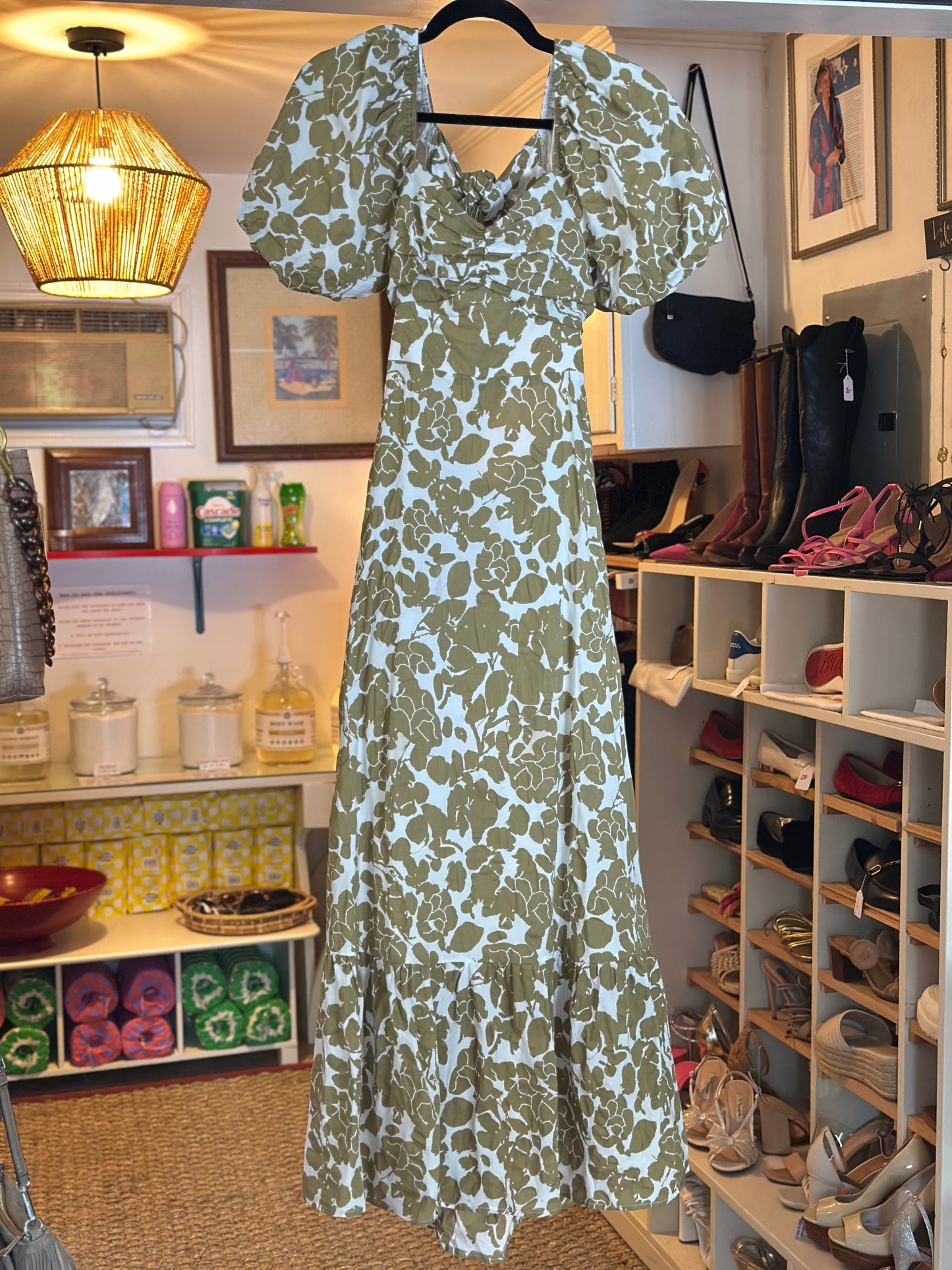 English Factory | Olive Green Floral Dress