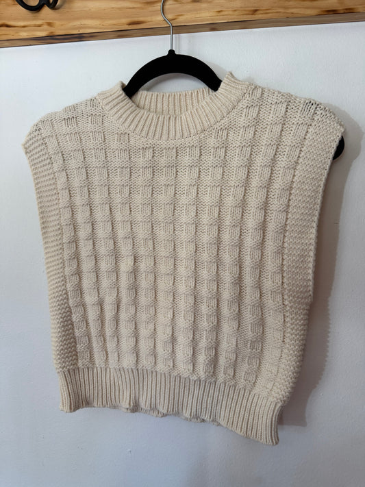 Maeve | Sleeveless Cream Top, S