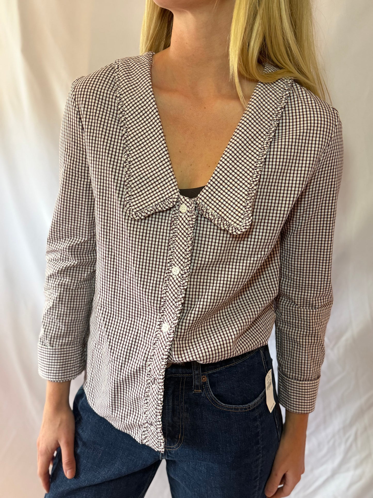Zara | Collared Button Up Long Sleeve, XS