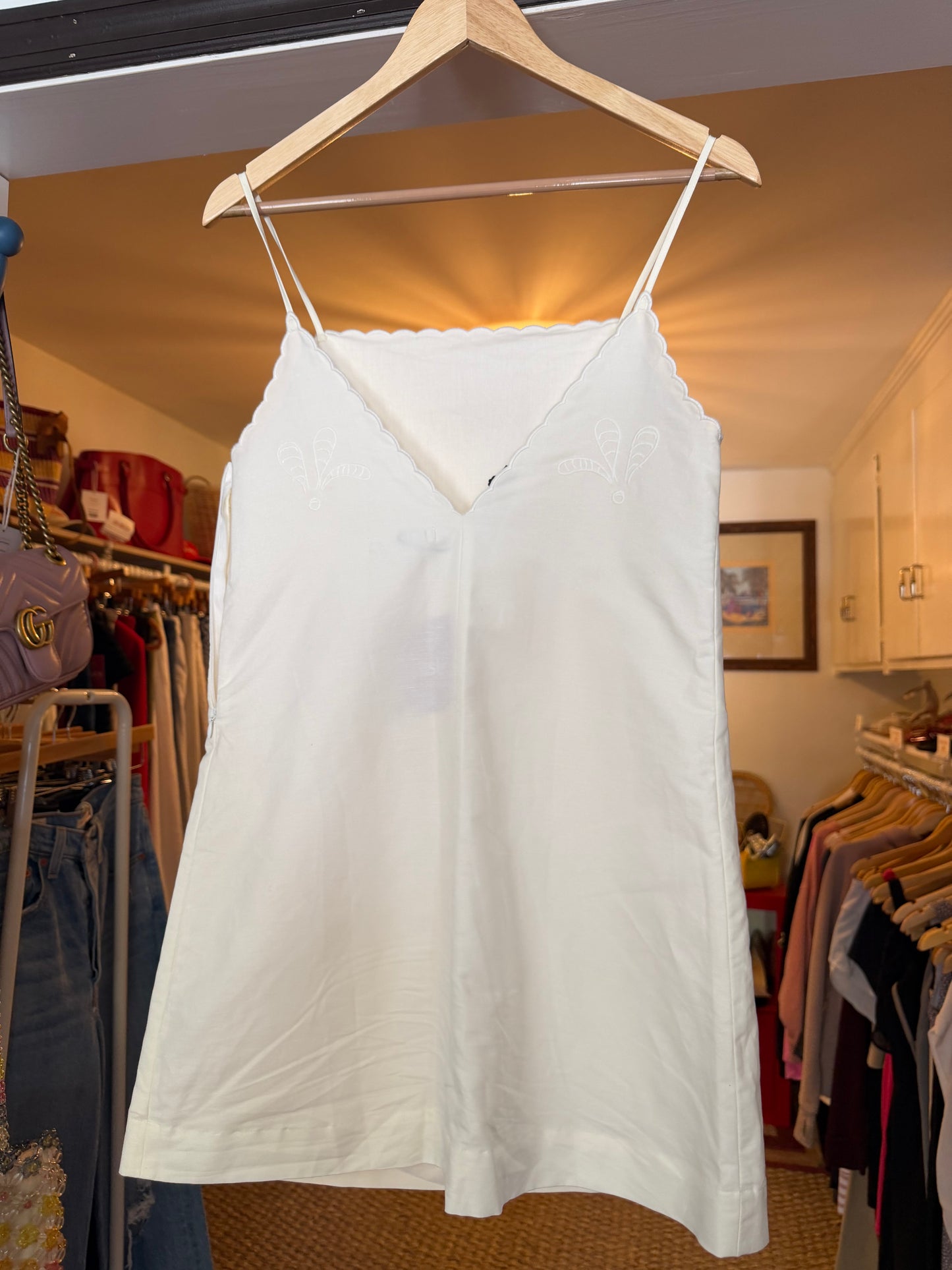 ZARA | Eyelet Mini Dress, S