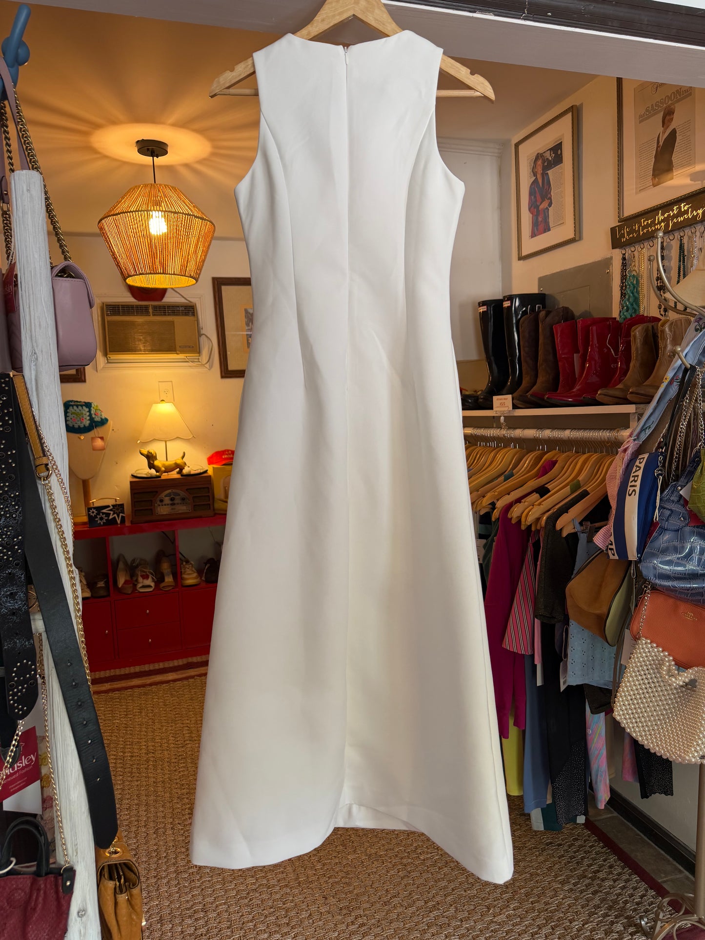 English Factory | Bow Applique Hepburn Dress, S